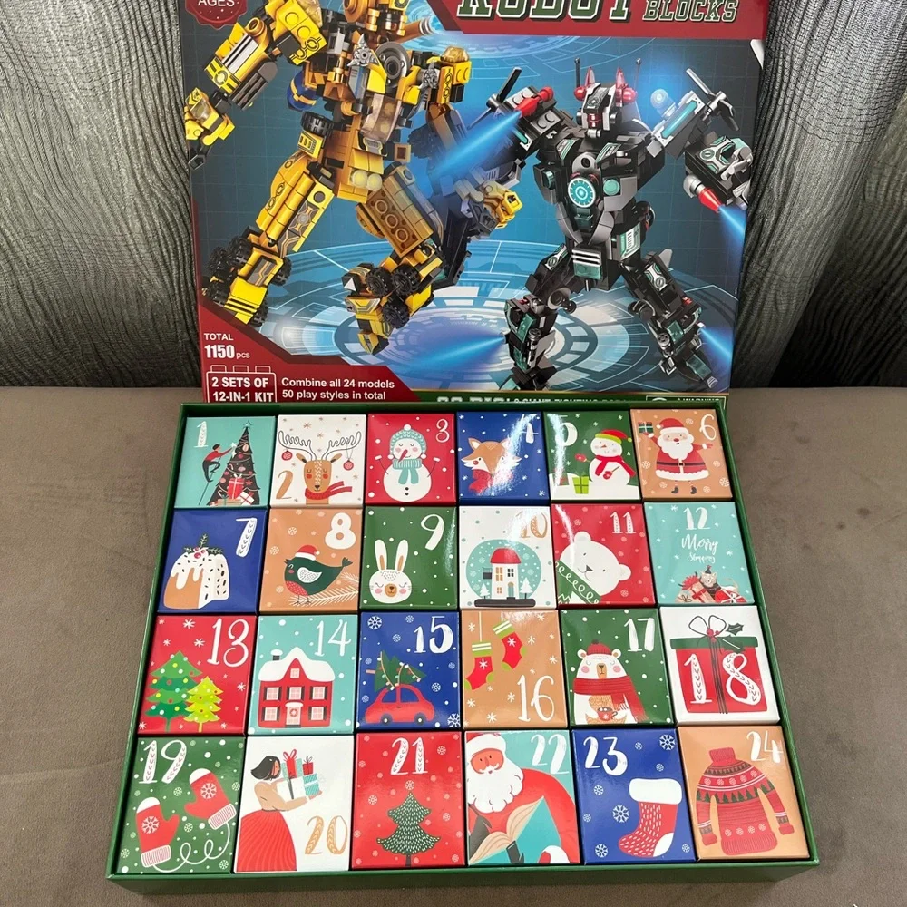 Robot Building Blocks Toy Set - Yellow and Black